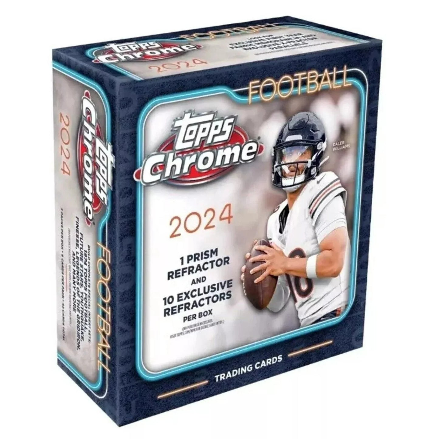 2024 Topps Chrome Football Trading Cards Mega Box
