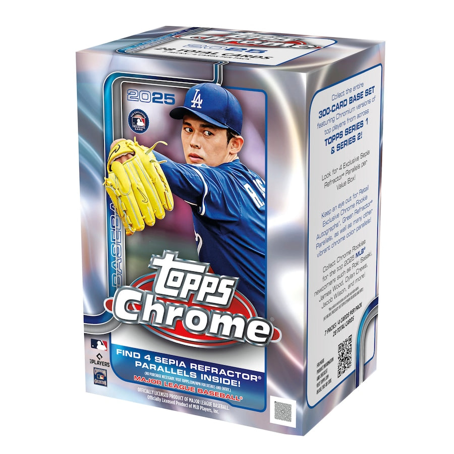 2025 Topps Chrome MLB Baseball Blaster Box