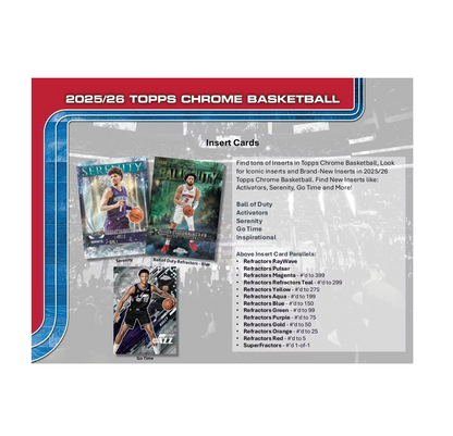 2025-26 Topps Chrome Basketball Mega Box