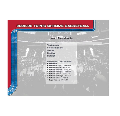 2025-26 Topps Chrome Basketball Mega Box