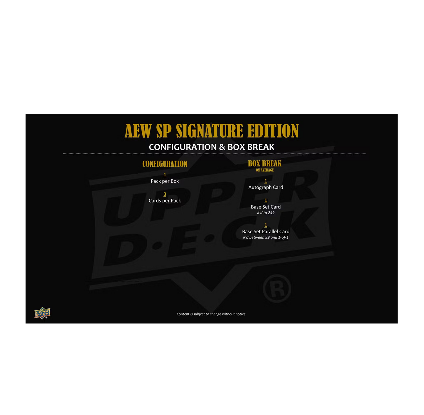2025 Upper Deck SP Signature Edition AEW Wrestling Hobby Box