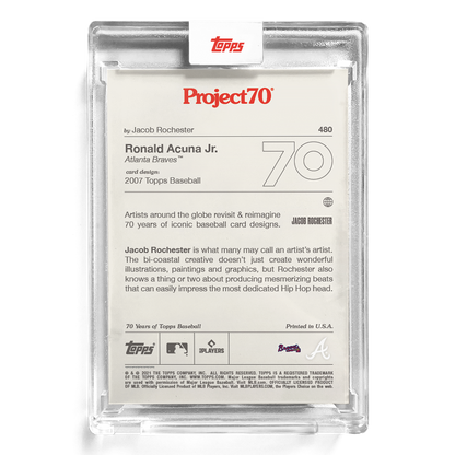 TOPPS Project 70/Card 480 - 2007 Ronald Acuna Jr